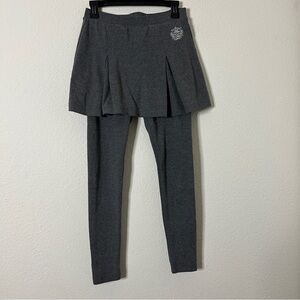 Cindy Pleated Skirt Legging One Piece Stretchy Women’s Fits Medium Gray casual